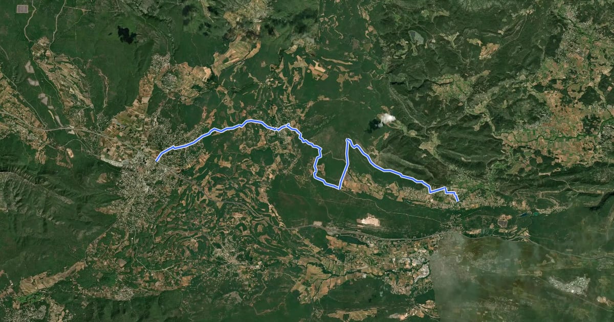 Маршрут Via Aurelia, Le Val - St Maximin на спутниковом снимке