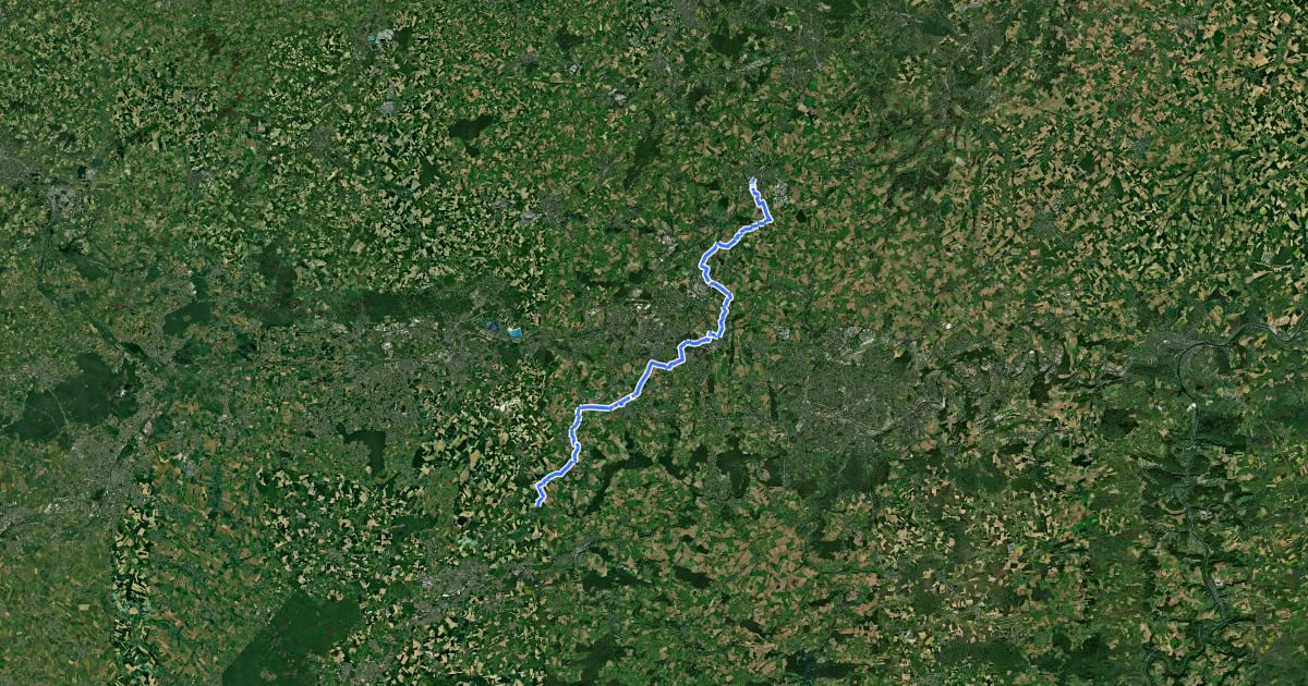 Маршрут Via Brabantica, Nivelles - Vieux-Reng на спутниковом снимке
