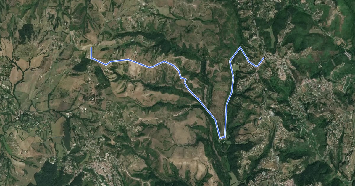 Маршрут Via Campagnanese-Castelnuovo di Porto на спутниковом снимке