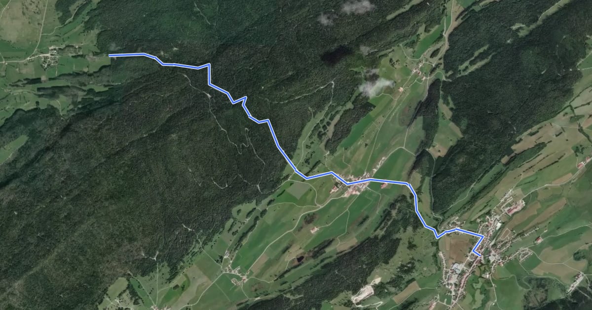 Маршрут Via Cluny Etape 10 на спутниковом снимке