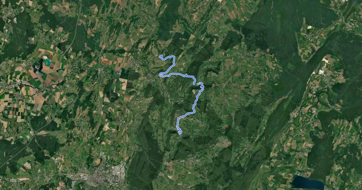 Маршрут Via Cluny Etape 16 на спутниковом снимке