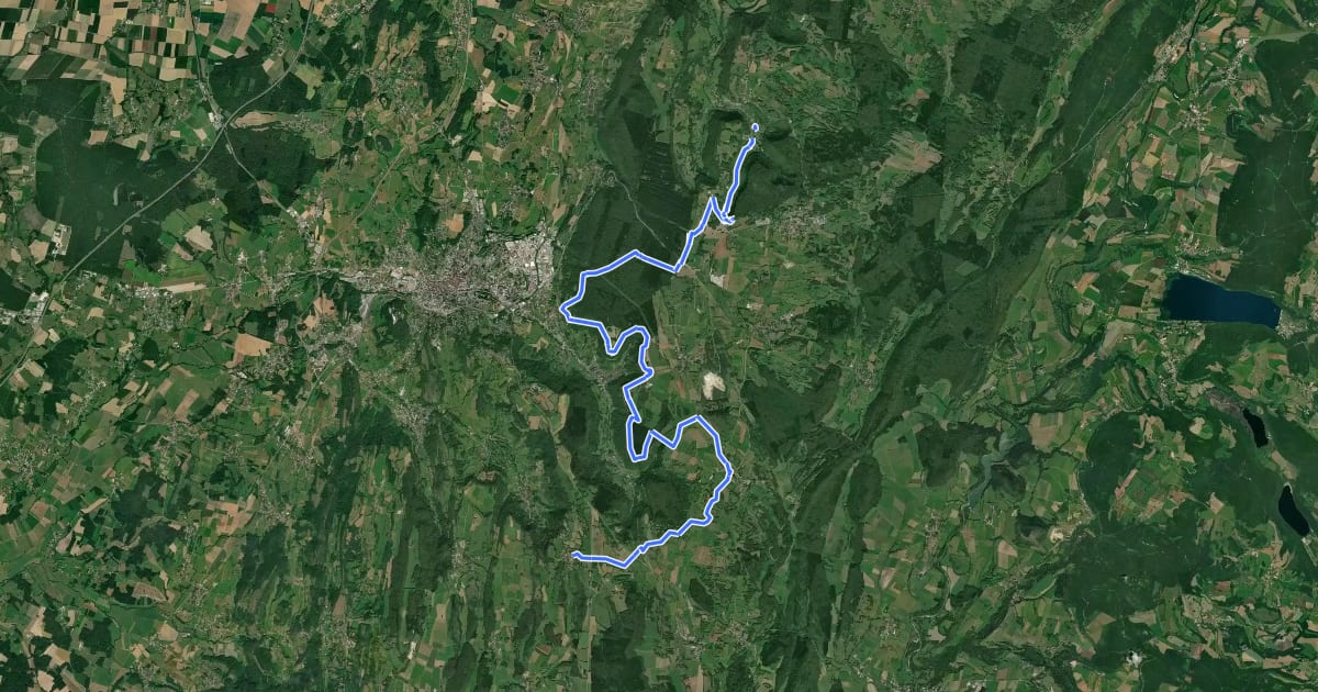 Маршрут Via Cluny Etape 17 на спутниковом снимке