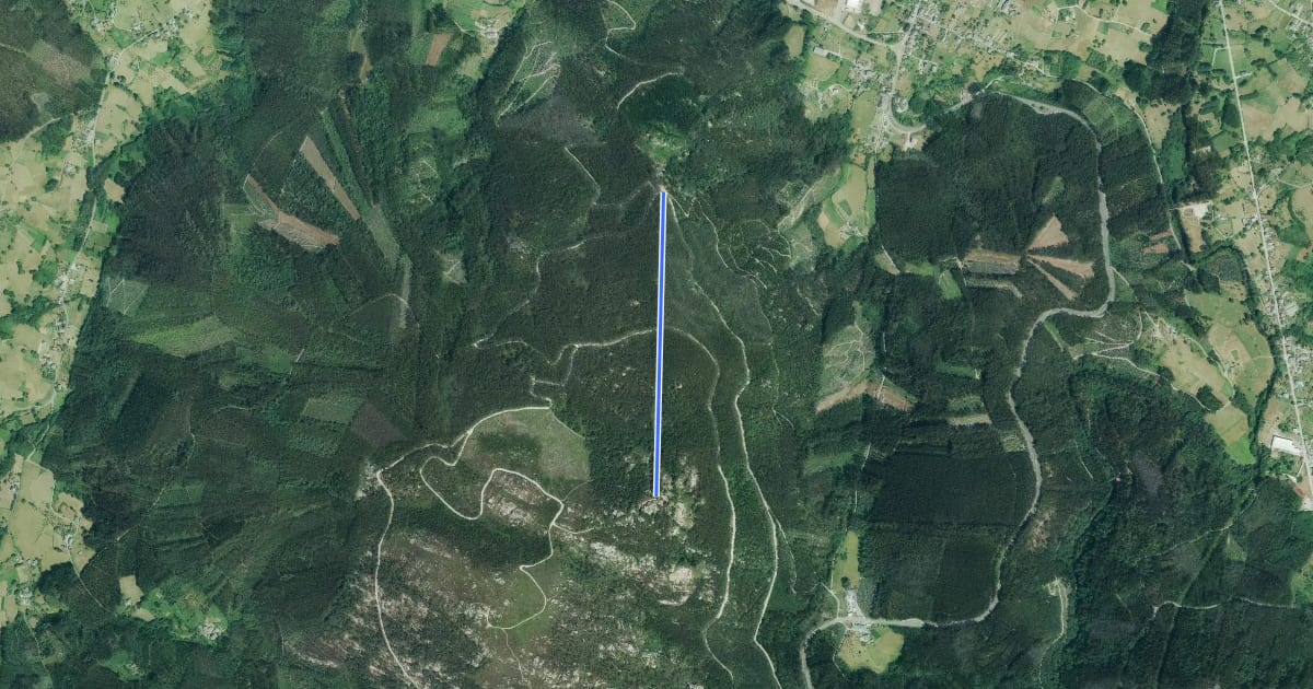 Маршрут Via Crucis do Monte Castelo на спутниковом снимке