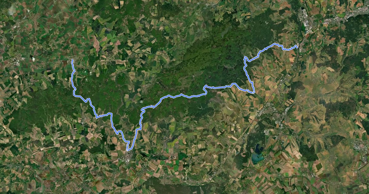 Маршрут Via Czechia - Centrální (10. Slovácko) на спутниковом снимке