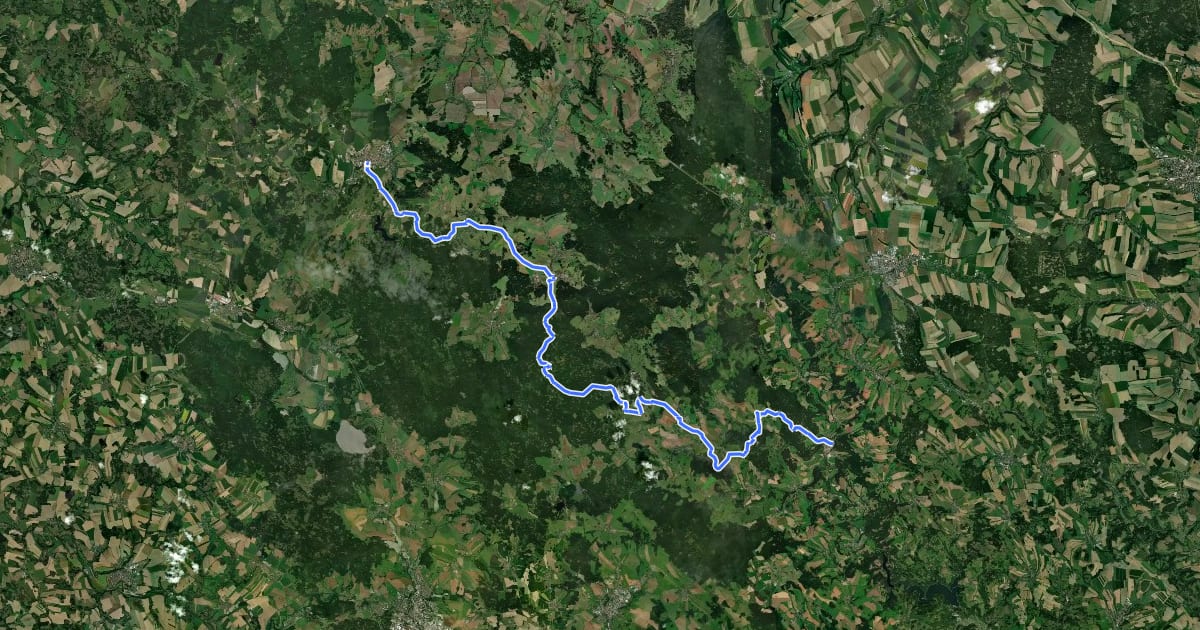 Маршрут Via Czechia - Centrální (7. Žďárské vrchy) на спутниковом снимке