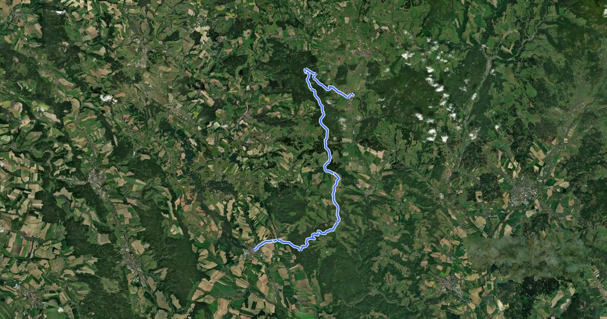 Маршрут Via Czechia - Českomoravská (2. Orlické hory a Podorlicko) на спутниковом снимке