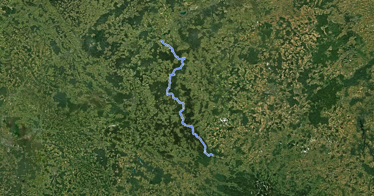 Маршрут Via Czechia - Jižní (11. Český les) на спутниковом снимке