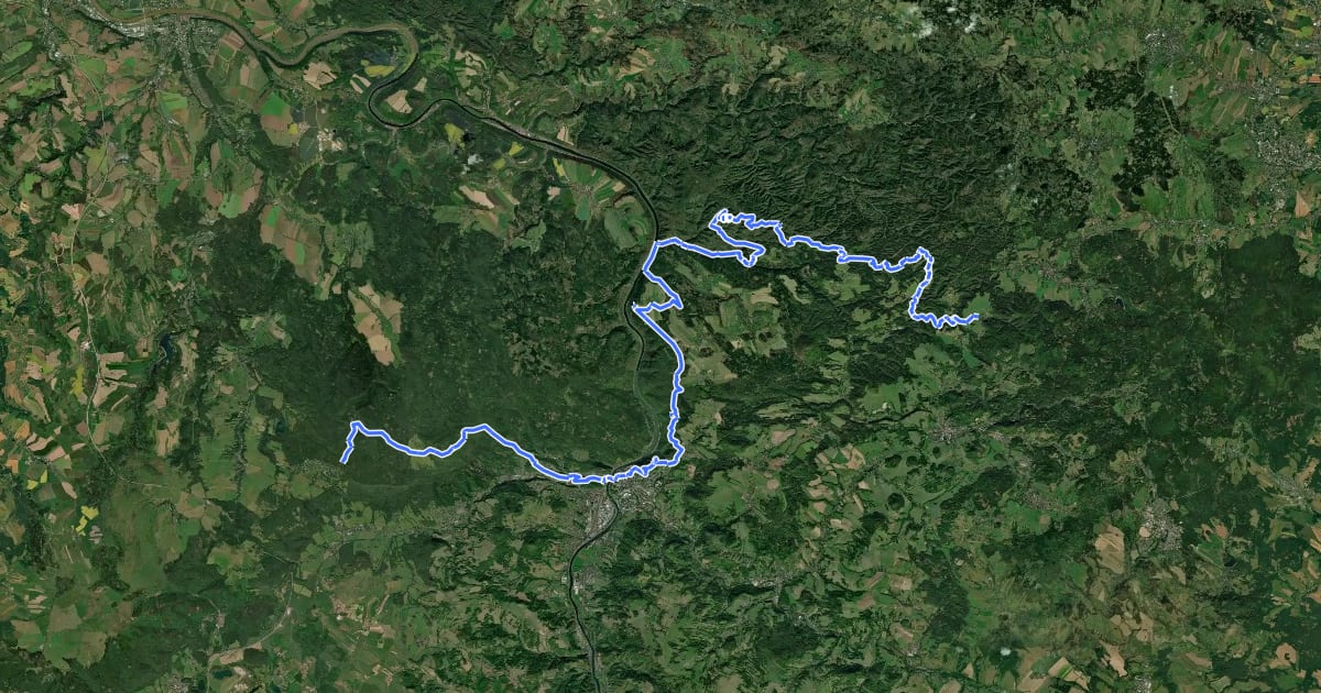 Маршрут Via Czechia - Severní (3. Labské pískovce a České Švýcarsko) на спутниковом снимке