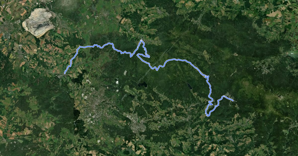 Маршрут Via Czechia - Severní (6. Jizerské hory) на спутниковом снимке