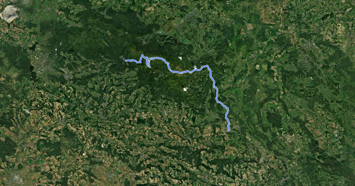 Маршрут Via Czechia - Severní (7. Krkonoše) на спутниковом снимке
