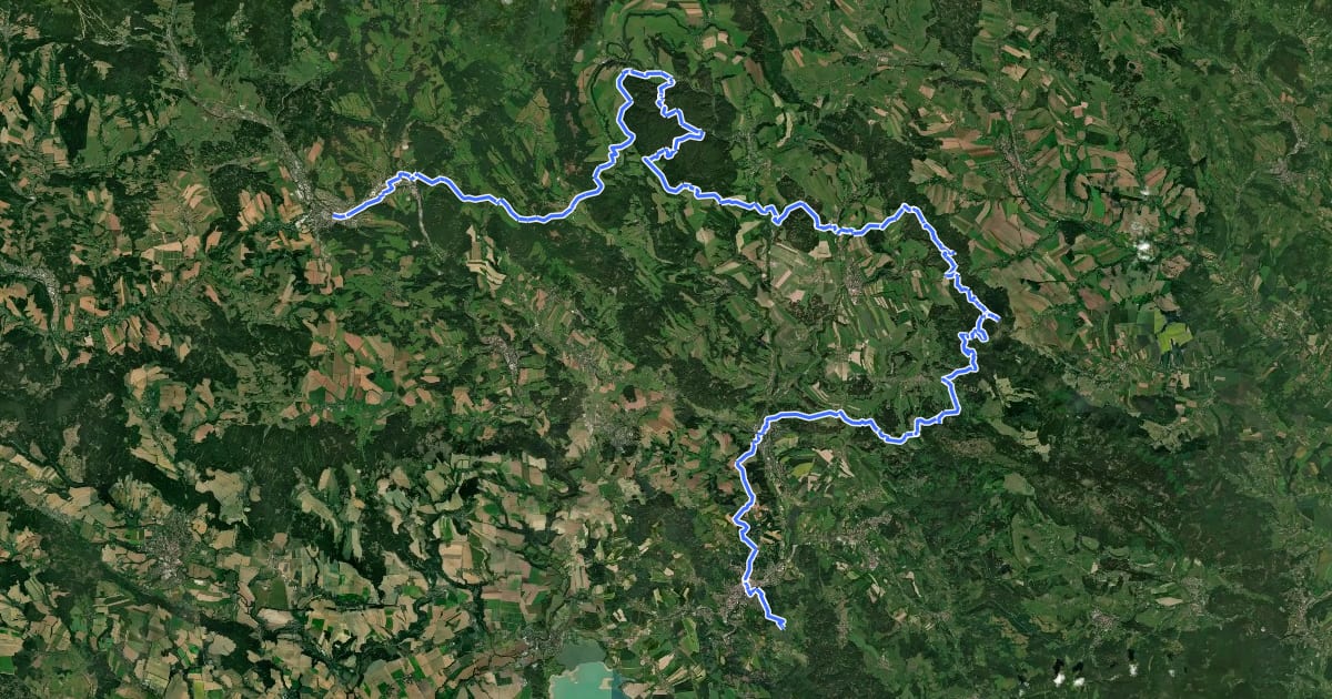 Маршрут Via Czechia - Severní (8. Broumovsko a Kladské pomezí) на спутниковом снимке