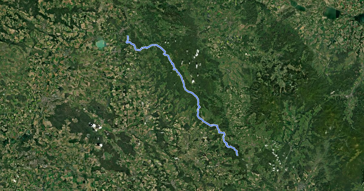Маршрут Via Czechia - Severní (9. Orlické hory) на спутниковом снимке