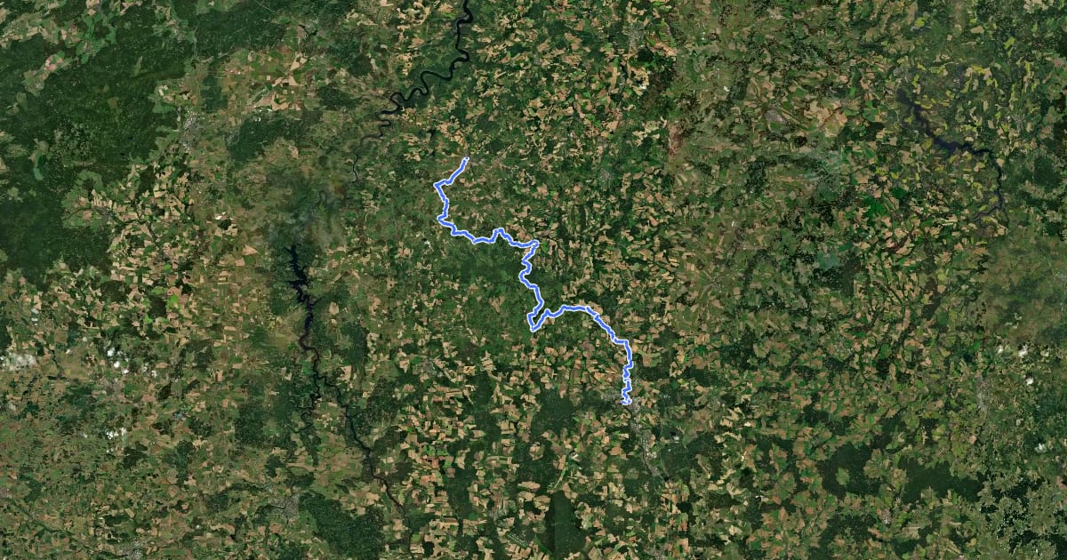 Маршрут Via Czechia - Středozemím (5. Toulava) на спутниковом снимке