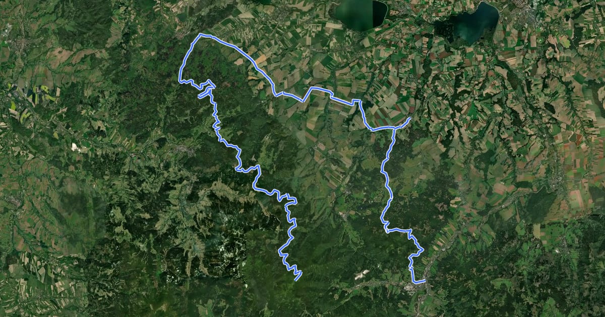 Маршрут Via Czechia - Stezka Slezskem - cyklistická (etapa 1) на спутниковом снимке