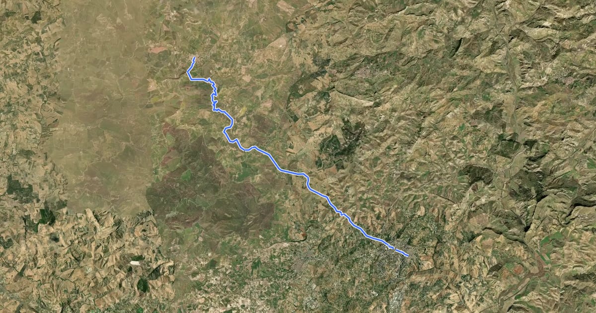 Маршрут Via dei Frati - Tappa n. 1 на спутниковом снимке