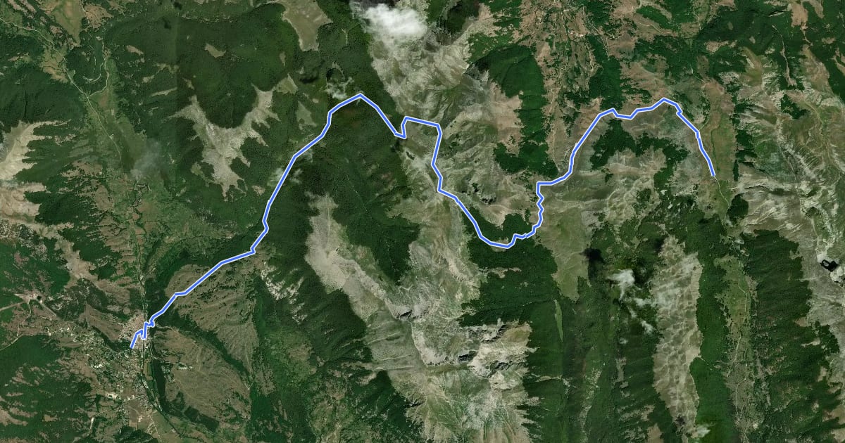 Маршрут Via dei Lupi - Tappa 12V на спутниковом снимке