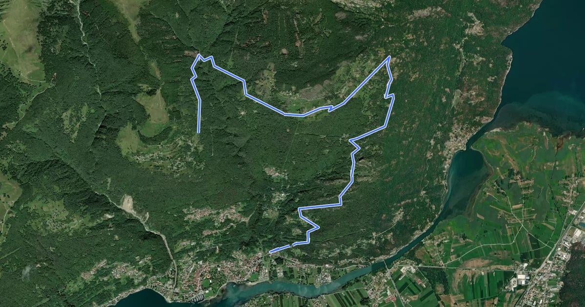 Маршрут Via dei Monti Lariani (Sorico-Monti Vercana) на спутниковом снимке