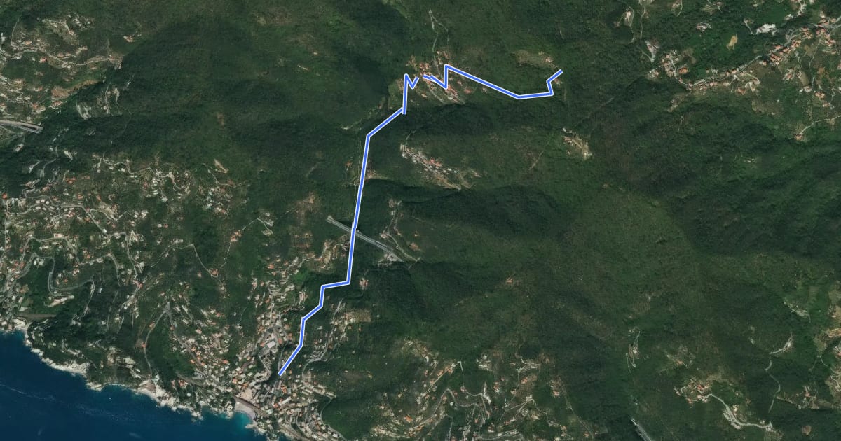 Маршрут Via dei Mulini - Semorile - Passo dell'Anchetta на спутниковом снимке