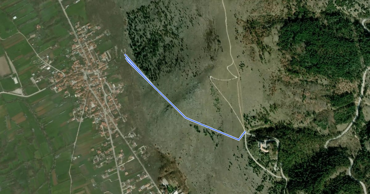Маршрут VIA DEL LATTE на спутниковом снимке