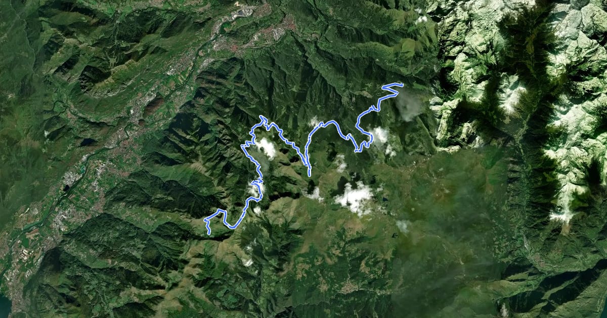Маршрут Via del Silter (VdS) [Settore Val Camonica 2] на спутниковом снимке