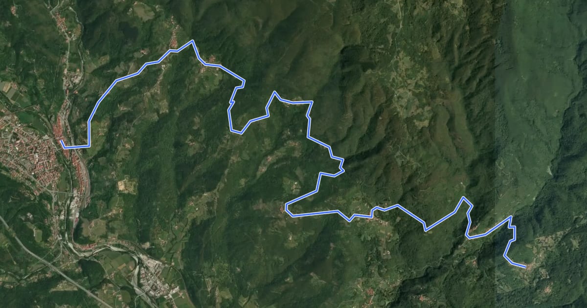 Маршрут Via del Volto Santo 1a на спутниковом снимке