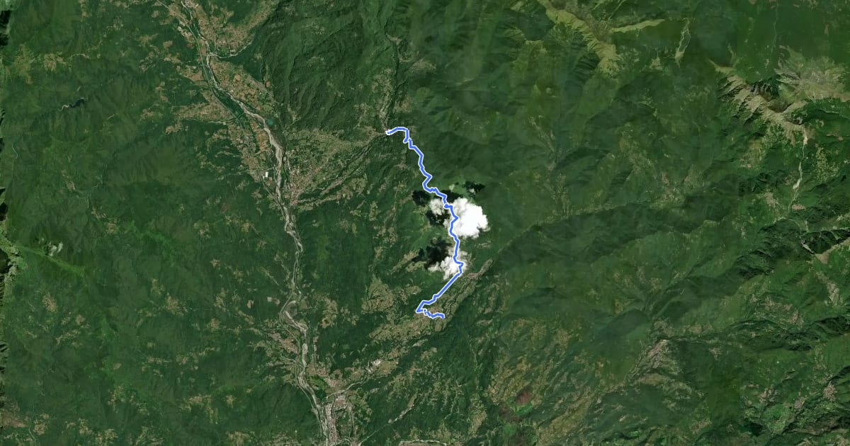 Маршрут Via del Volto Santo 2a на спутниковом снимке