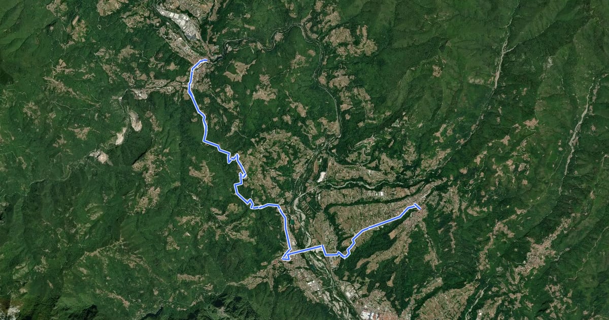 Маршрут Via del Volto Santo 5 на спутниковом снимке