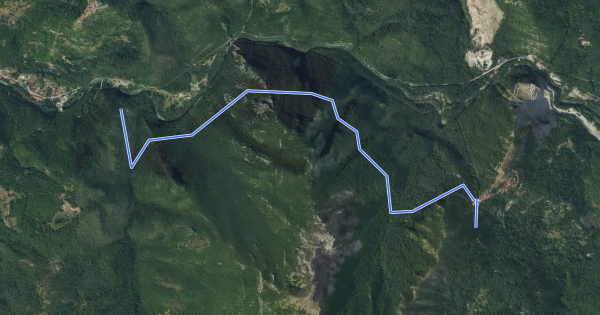 Маршрут Via della Sambuca на спутниковом снимке