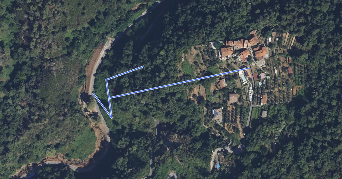 Маршрут Via delle Fonti 2 - Comunale dei Poggi на спутниковом снимке