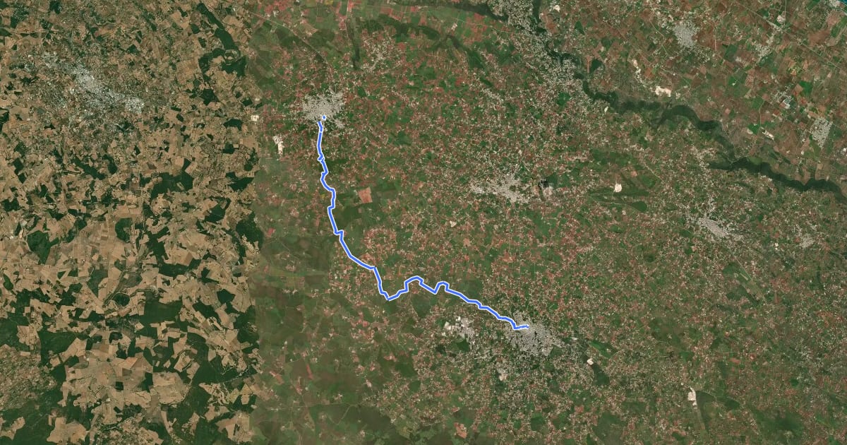 Маршрут Via Ellenica - Terra degli Ulivi (Tappa 7) на спутниковом снимке