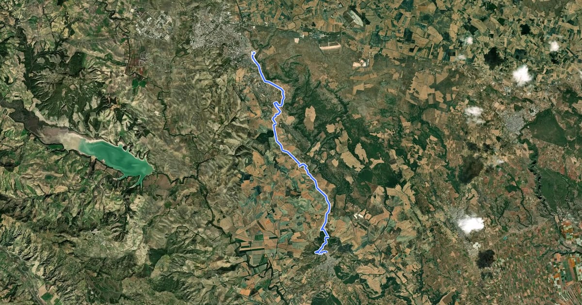 Маршрут Via Ellenica - Terra delle Gravine (Tappa 8) на спутниковом снимке