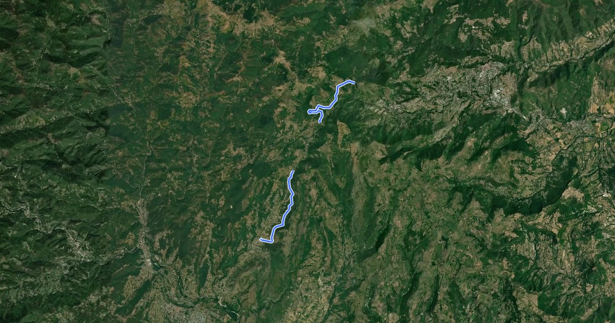 Маршрут Via Escrinet (projet) на спутниковом снимке