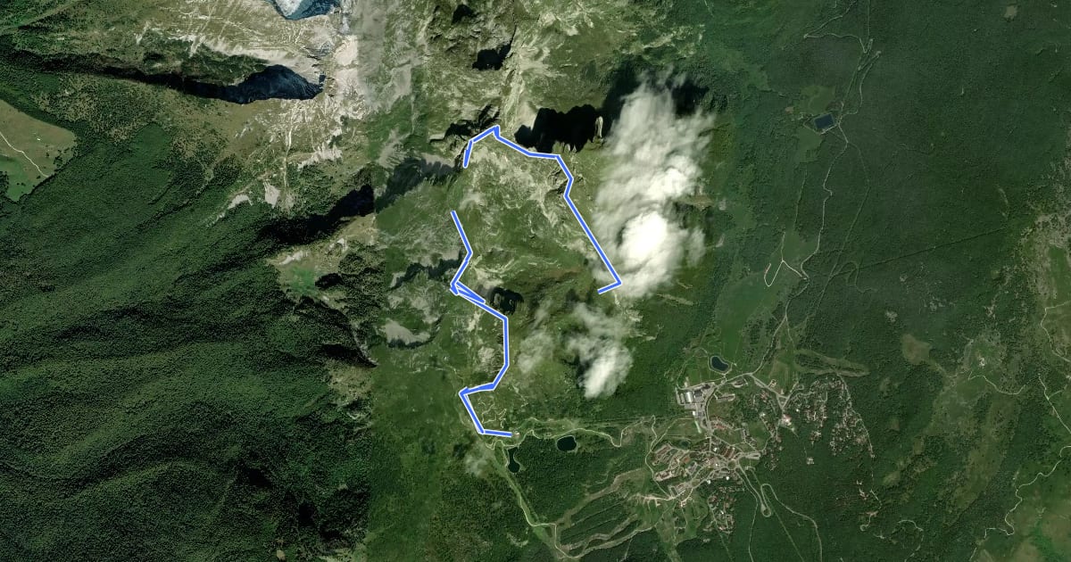 Маршрут Via Ferrata “Alta Via dei Rondoi” на спутниковом снимке