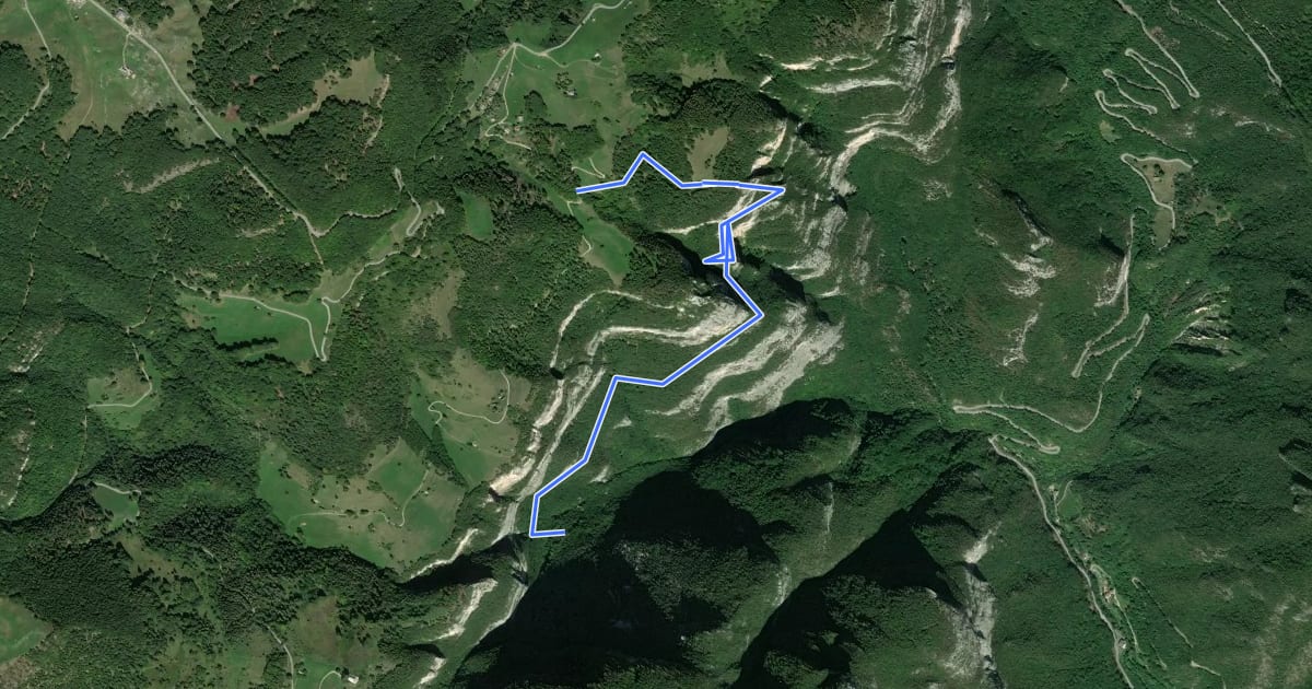 Маршрут Via ferrata "Gerardo Sega" на спутниковом снимке
