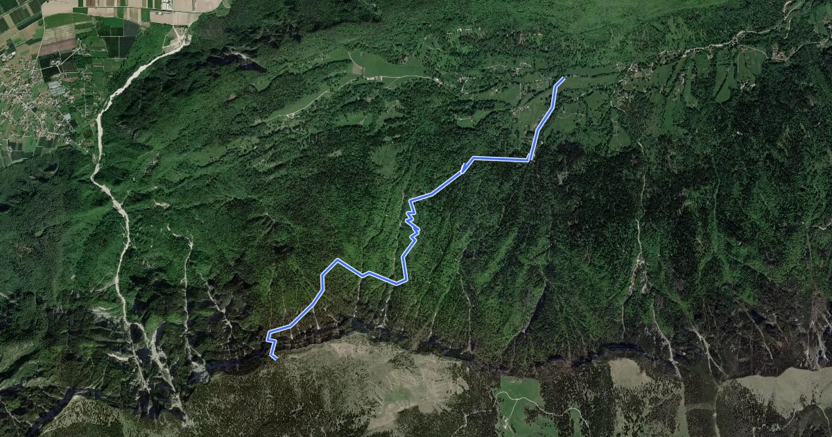 Маршрут Via ferrata "Giuseppe Hippoliti" на спутниковом снимке