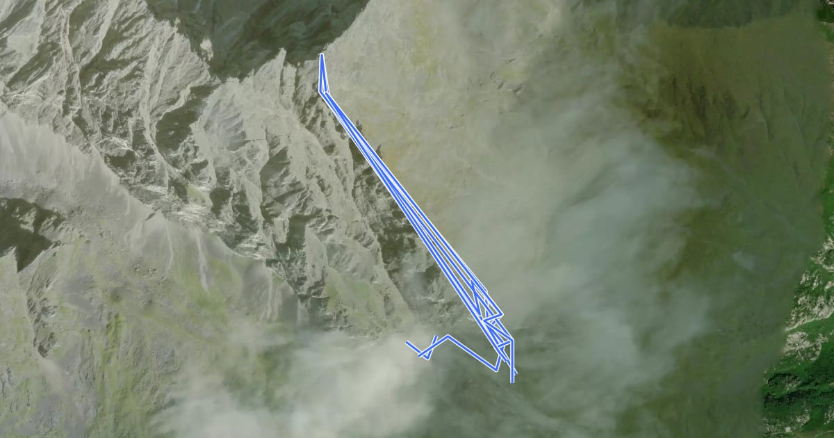 Маршрут Via Ferrata “Sentiero dello stivale” / Via Normale alla Creta di Collina на спутниковом снимке