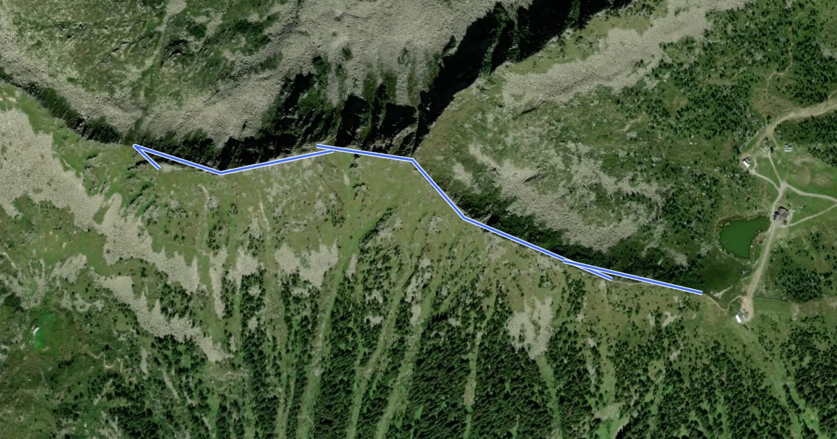 Маршрут Via ferrata "Umberto Bozzetto" на спутниковом снимке