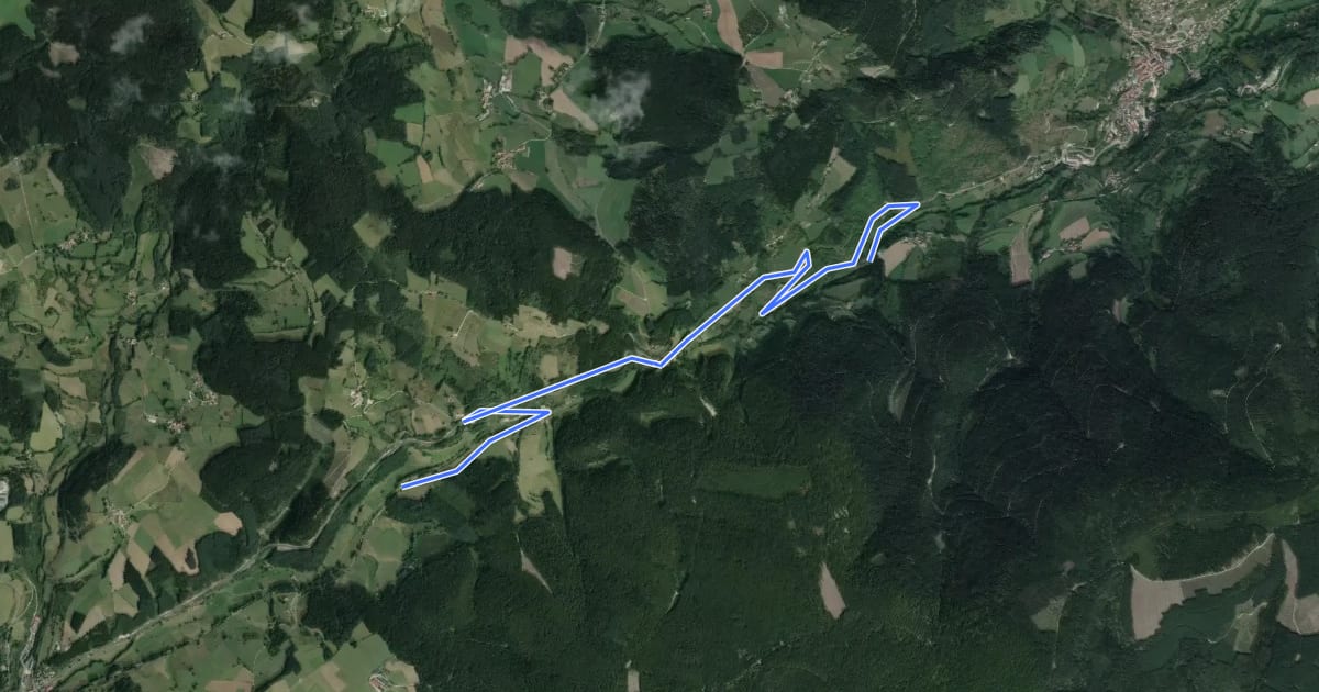 Маршрут Via Fluvia (temporaire col du Tracol) на спутниковом снимке