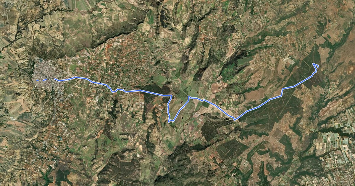 Маршрут Via Francigena Fabaria - Tappa 6.1 на спутниковом снимке