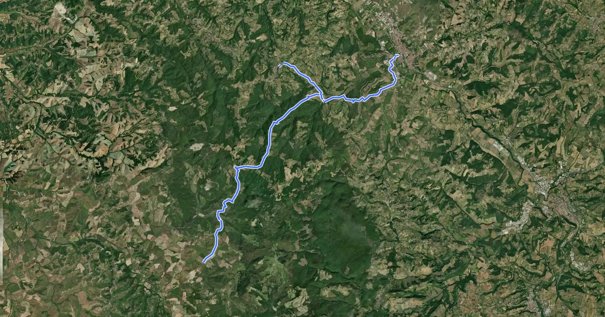 Маршрут Via Francigena Mare - avvicinamento Certaldo Gambassi Terme на спутниковом снимке