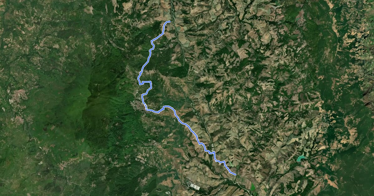 Маршрут Via Francigena - Variante Abbadia San Salvatore на спутниковом снимке