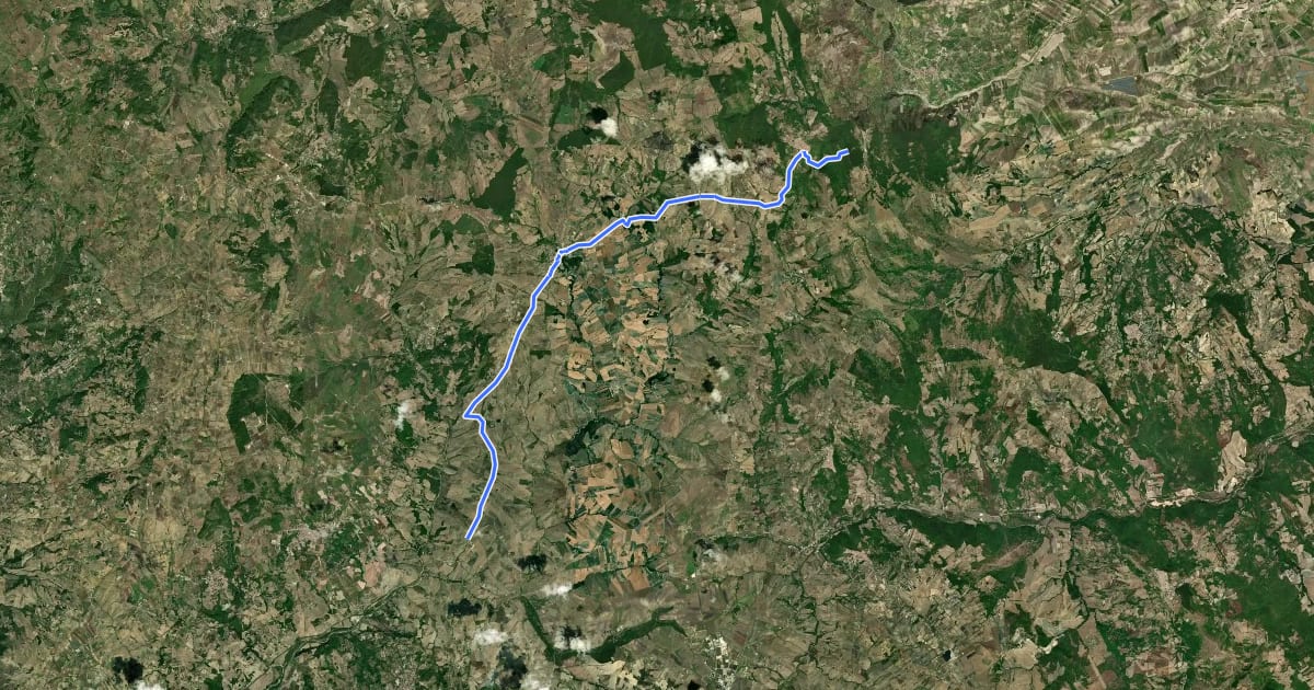 Маршрут Via Francigena - Variante Castelfranco in Miscano на спутниковом снимке