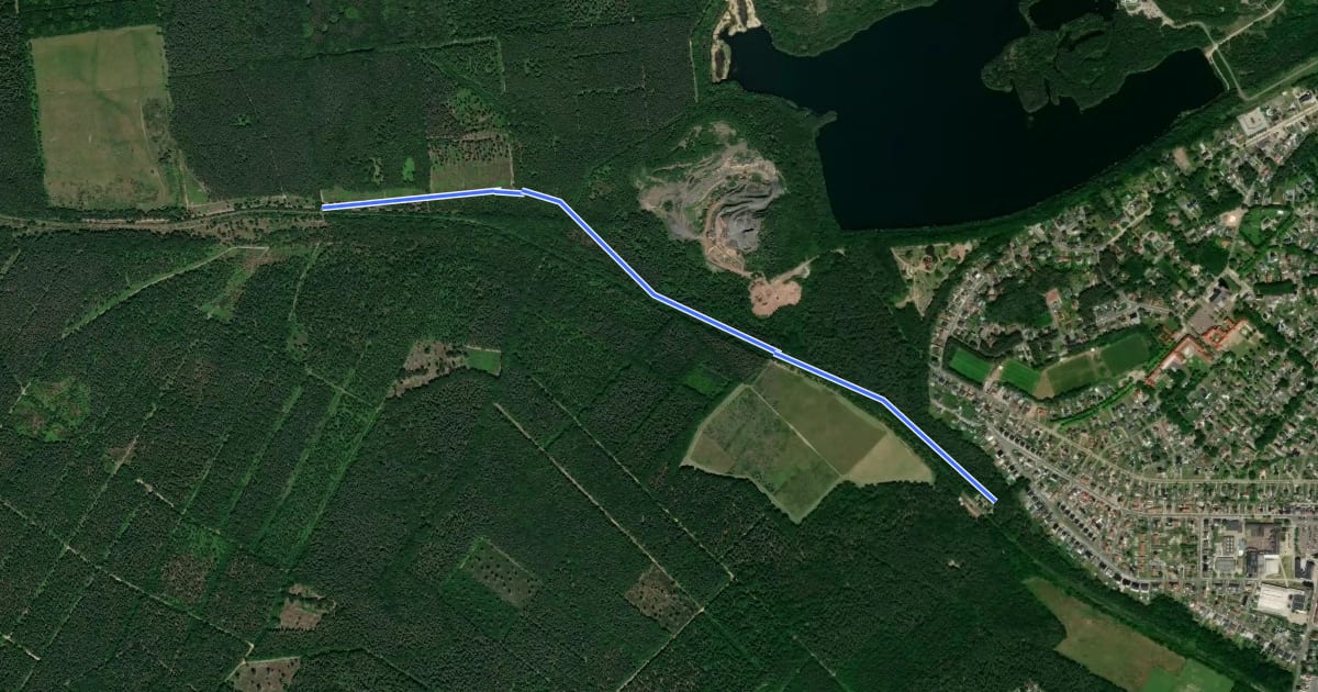 Маршрут Via Kolenspoor на спутниковом снимке