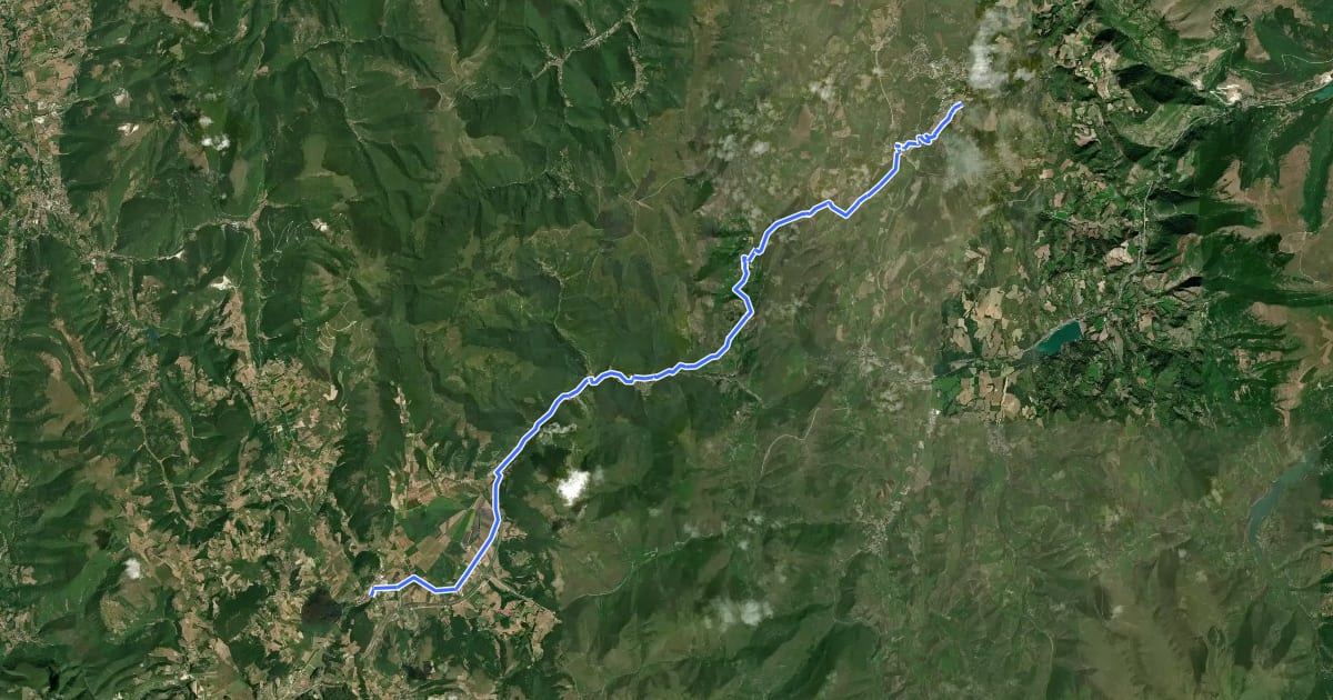 Маршрут Via Lauretana - Stage 03 NORD на спутниковом снимке