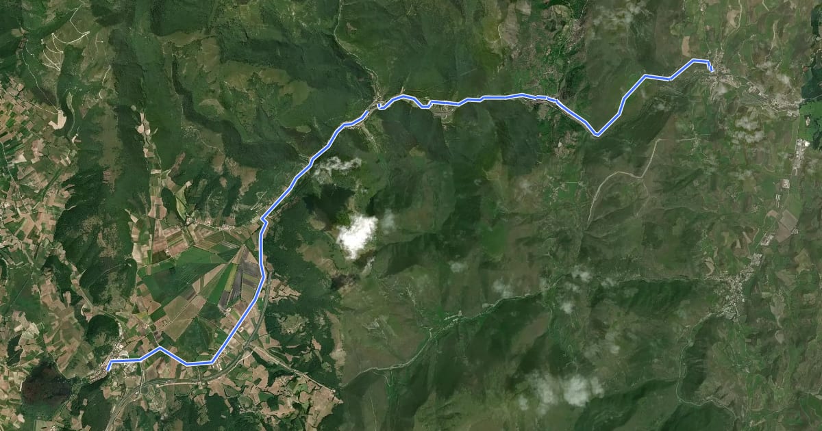 Маршрут Via Lauretana - Stage 03 SUD на спутниковом снимке
