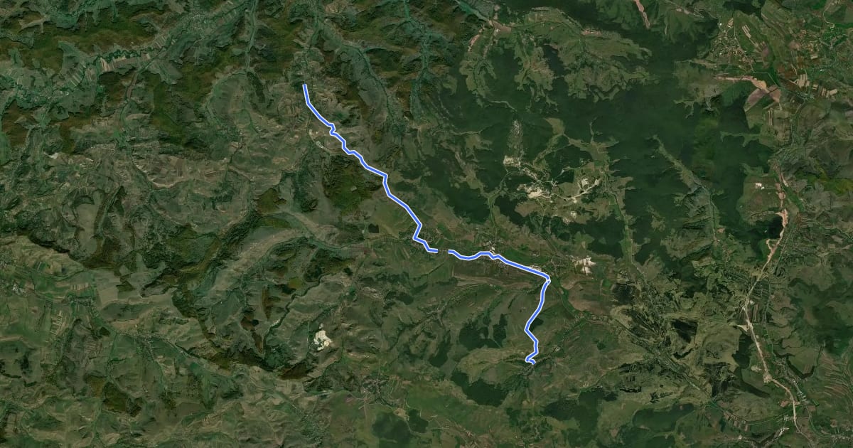 Маршрут Via Mariae M01-46 Petrindu-Macău на спутниковом снимке