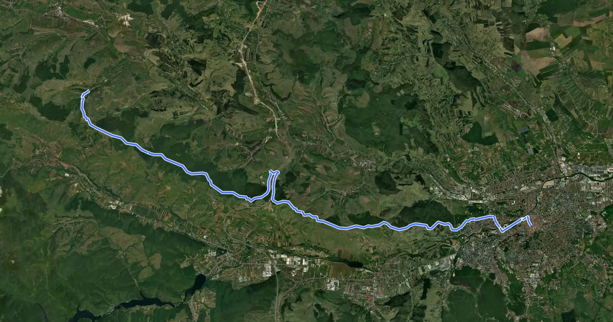 Маршрут Via Mariae M01-47 Macău-Cluj-Napoca на спутниковом снимке