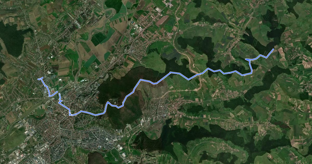Маршрут Via Mariae M01-52A (Târgu Mureș) на спутниковом снимке