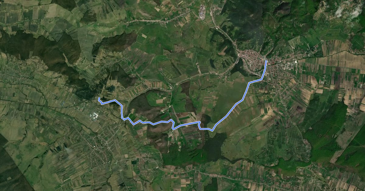 Маршрут Via Mariae M05-38 Suplacu de Barcău - Șimleu Silvaniei на спутниковом снимке