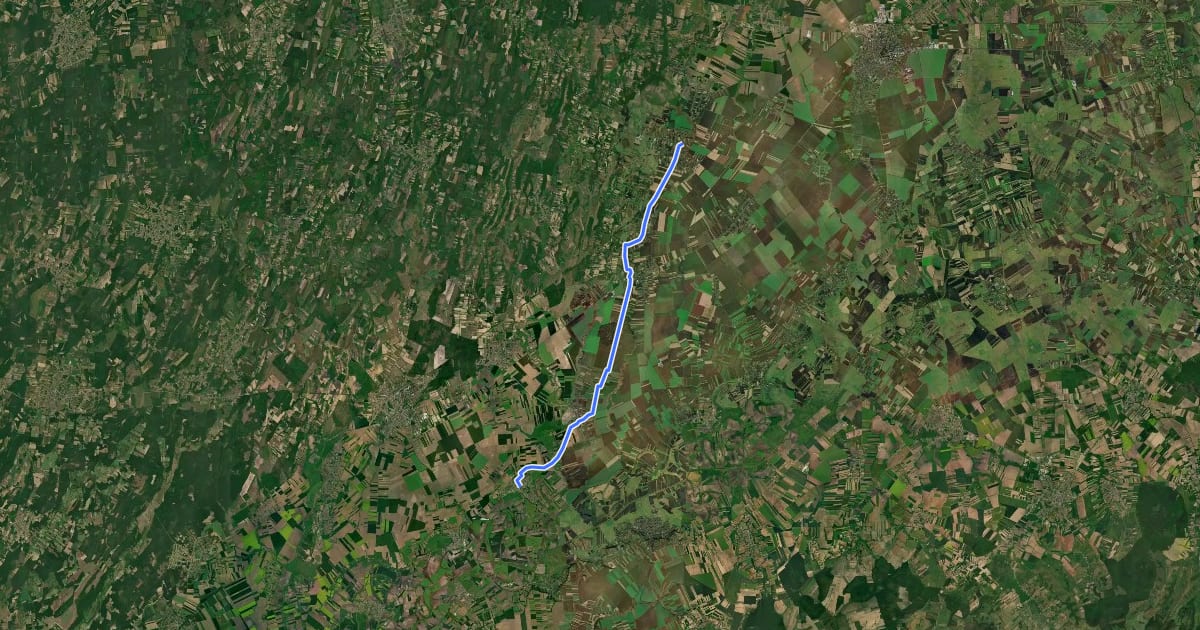Маршрут Via Mariae M53-2 на спутниковом снимке